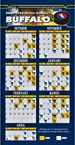 ReaMark Products: Buffalo Hockey Schedule